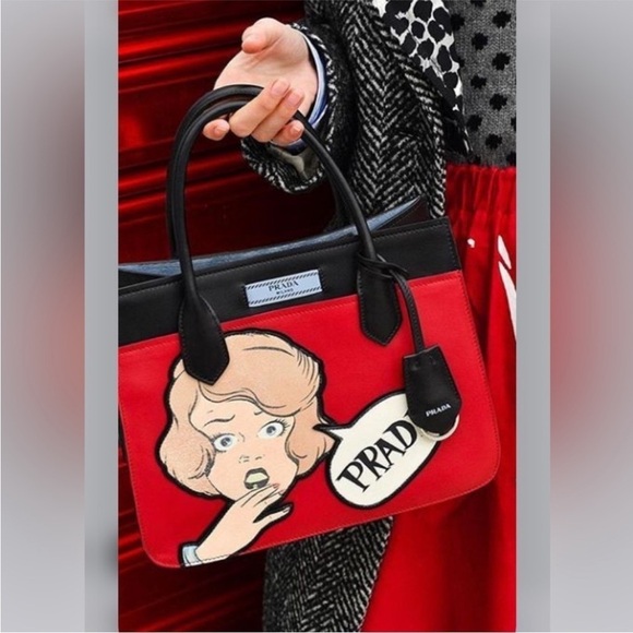 PRADA 2018 comic book themed bag purse tote - Picture 2 of 15